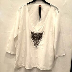Dondup Cotton Shirt Medium Oversized  EUC EMBELLISHED